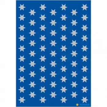 HERMA estrellas de 6 puntas plateadas pegatinas de papel 8 mm adhesivo permanente 201 uds.