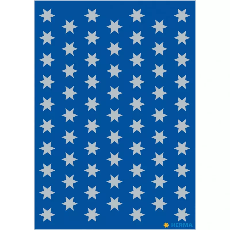 HERMA estrellas de 6 puntas plateadas pegatinas de papel 8 mm adhesivo permanente 201 uds.