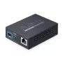 Convertidor de medios PLANET 10GBASE-T a 10GBASE-X SFP+ puerto de cobre negro