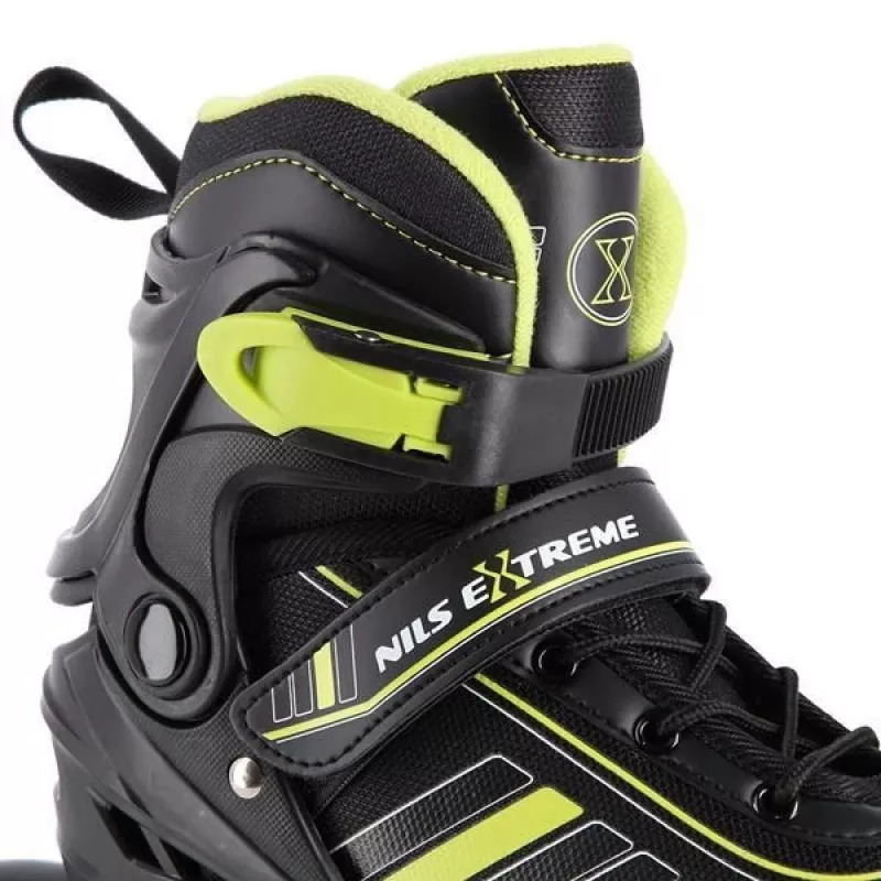 Patines en línea 2IN1 Nils Extreme NH18191 negro/lima talla M (34-38) con patines de hockey hielo intercambiables