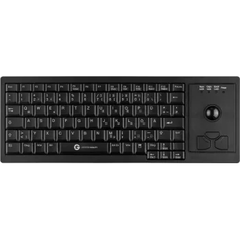 GETT Gerätetechnik CleanType Xtra Roll - Teclado - 75% - compacto TKL - con trackball - USB - QWERTZ - Alemán - Negro (KL30204)
