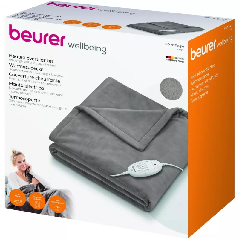 Beurer HD 75 Cosy manta eléctrica, 180 x 130 cm