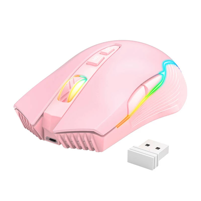 Ratón gaming Onikuma CW905 rosa 2.4G inalámbrico