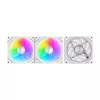 Ventilador de caja Darkflash Gauss G24 3-in-1 blanco 120 mm — set de 3, 120 mm
