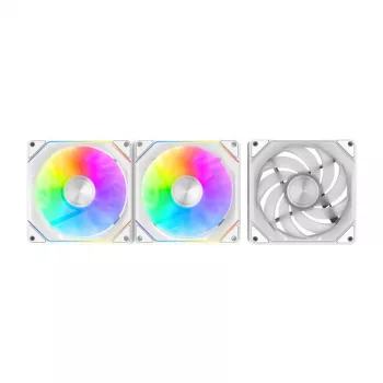 Ventilador de caja Darkflash Gauss G24 3-in-1 blanco 120 mm — set de 3, 120 mm