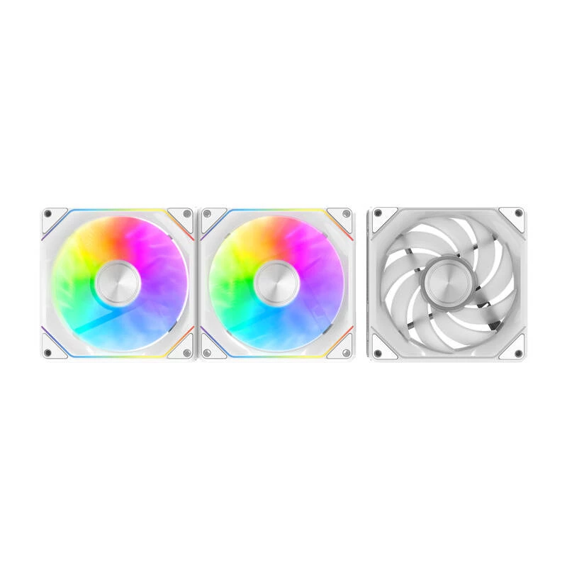 Ventilador de caja Darkflash Gauss G24 3-in-1 blanco 120 mm — set de 3, 120 mm