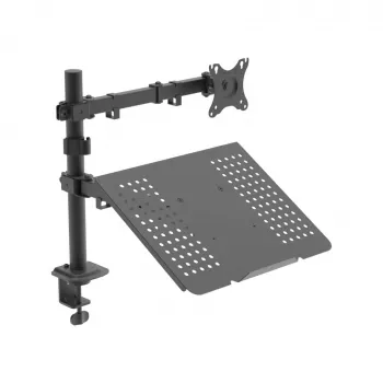 Akyga AK-MB-04 Soporte de sobremesa para monitor con bandeja para portátil, 15-32
