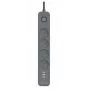 Regleta de protección contra sobretensiones Power Line+ mobile ready 1,5 m (4 tomas + 3x USB-A, 5V 2,4A)