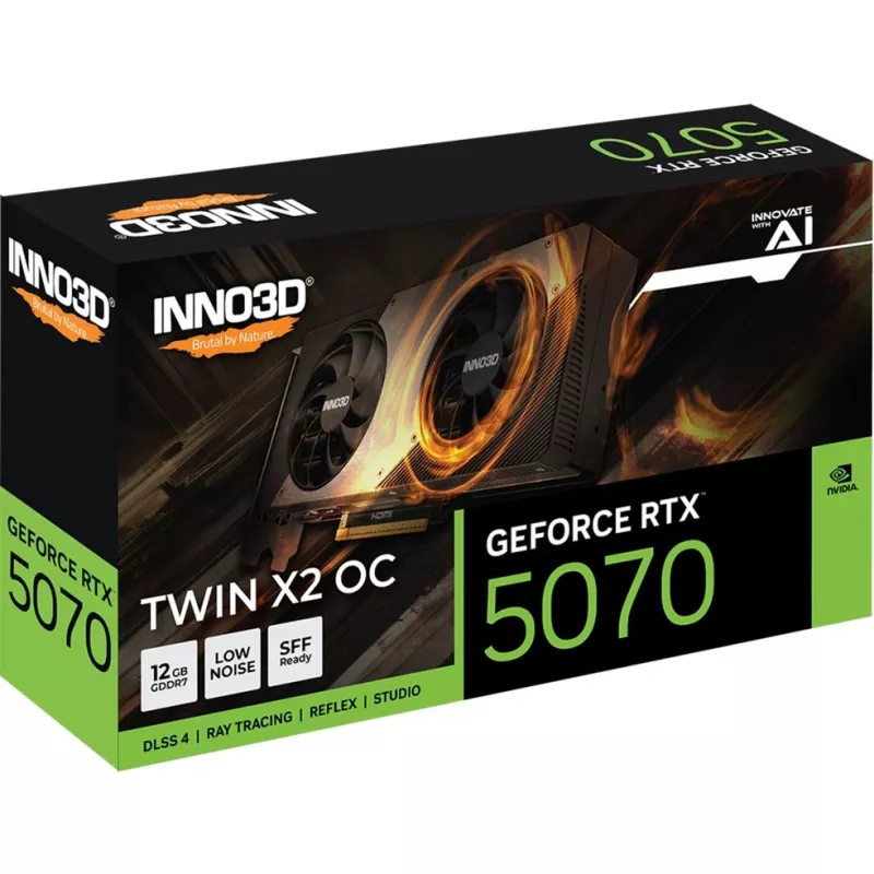 INNO3D GeForce RTX 5070 TWIN X2 OC 12GB GDDR7 Tarjeta gráfica