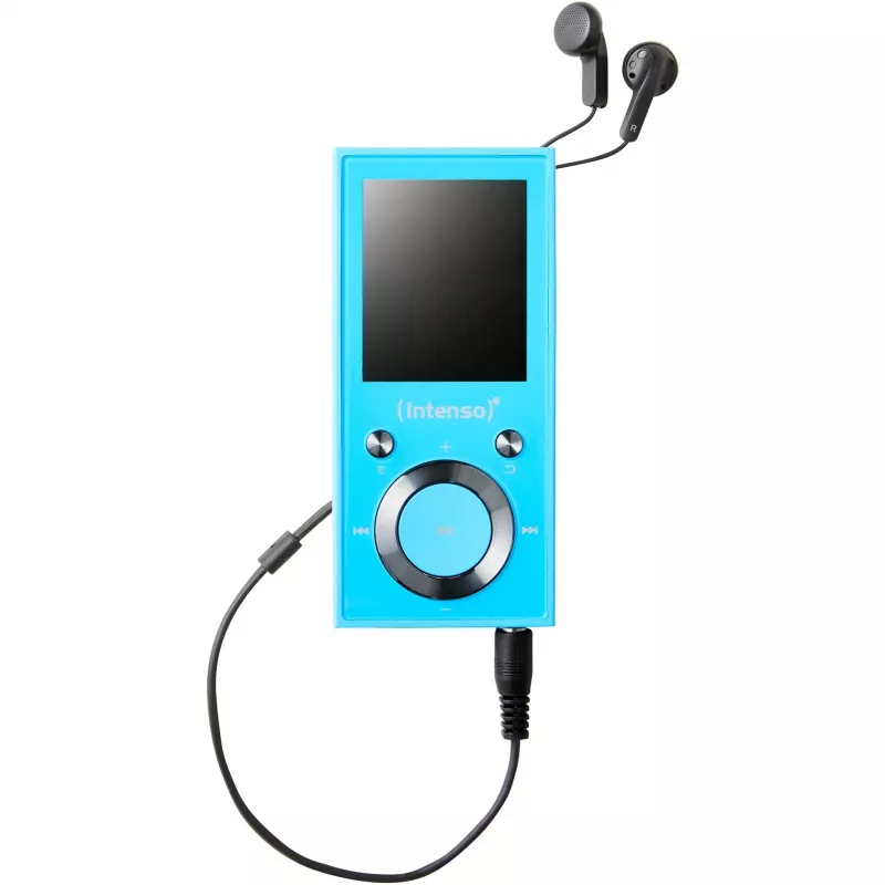Reproductor MP3 INTENSO Video Scooter BT — 16 GB, pantalla LCD, compatible con MicroSD, azul