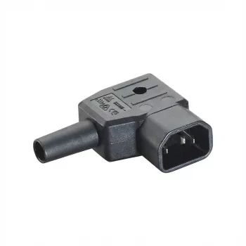 Conector macho C14 de alimentación Bachmann 915.172 negro
