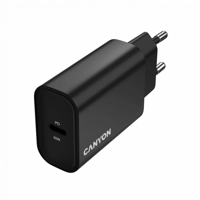 CANYON OnCharge 30CL 30 W PD Cargador de pared 1 toma enchufe EU negro