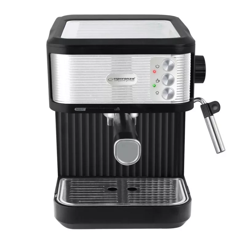 Cafetera espresso ESPERANZA EKC011 — depósito de agua de 1,8 L, 850 W, 20 bar, control táctil, espumador de leche