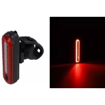 FISCHER Piloto trasero para bicicleta con 50 LED y funcionamiento a pilas, modelo 50641