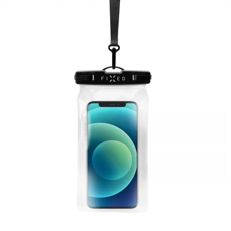 Funda universal impermeable protectora para móvil FIXED Fixed Float — Negro, talla universal, funda impermeable
