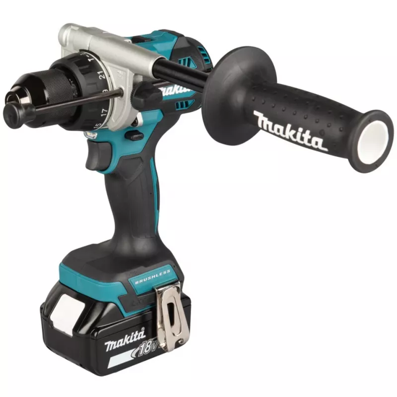 Taladro atornillador a batería Makita DHP492Z 18 V a batería, motor sin escobillas, 2 velocidades, portabrocas 13 mm