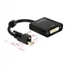 Adaptador de cable de vídeo DeLOCK 62639 Mini DisplayPort a DVI-I 0,25 m Negro