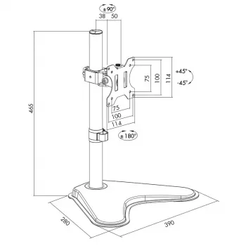 Soporte para monitor LOGILINK BP0044 para pantallas de 33–81,3 cm (13