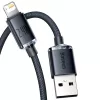 Baseus Crystal Shine cable USB a Lightning, 2,4 A, 1,2 m (negro)