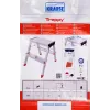 Krause Treppy 130020 escalera plegable de doble cara, 2x2 peldaños, plateada