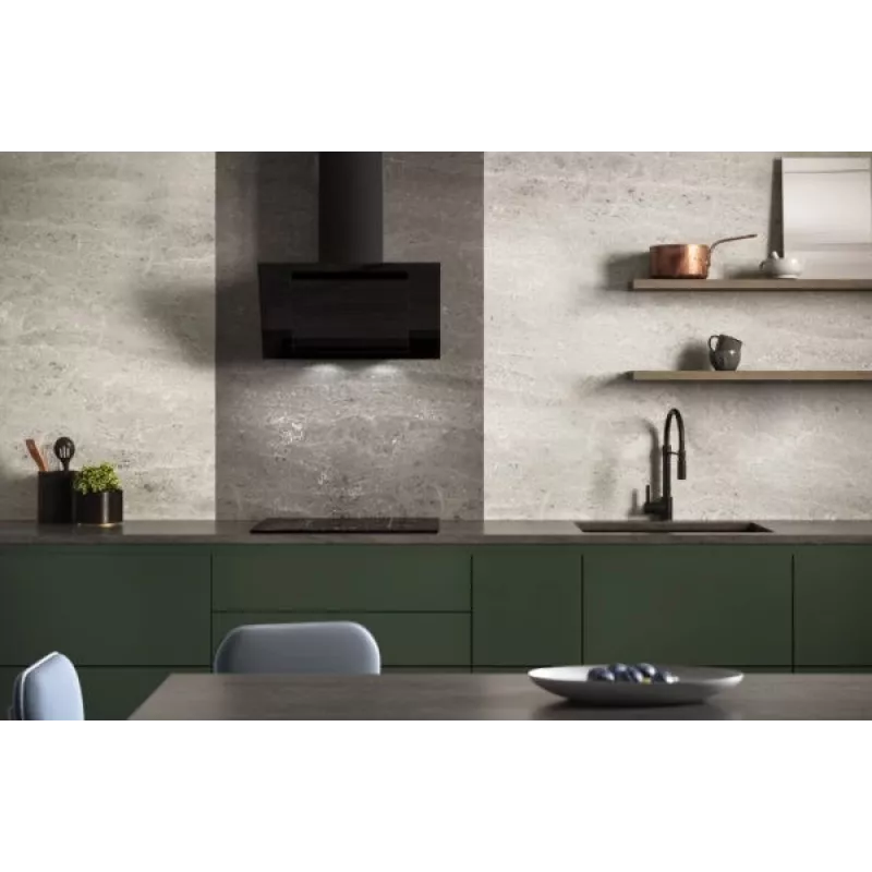 Campana extractora de pared vertical Eco Duo Glas negra