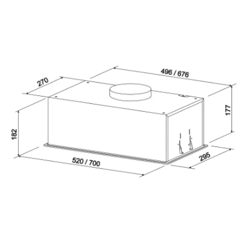 ELEYUS HOOD ATR L 14 200 52 BL Bajo encimera Negro 52 cm 424 m³/h