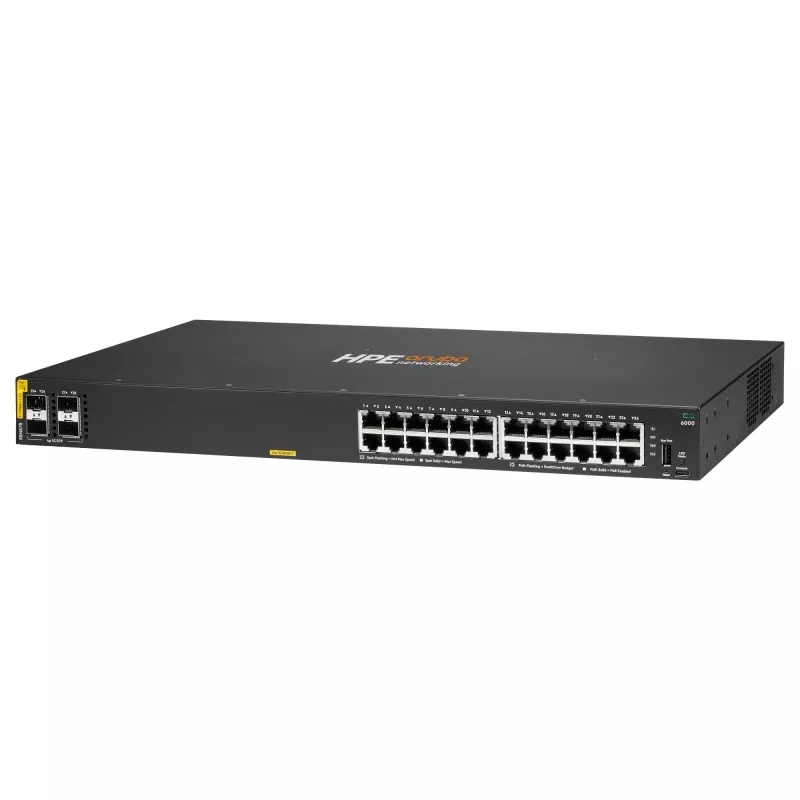 Switch HP Enterprise Aruba 6000 24G CL4 4SFP — 24 x Gigabit Ethernet, 4 x puertos SFP