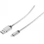 ROLINE - Cable de carga/datos para iPad/iPhone/iPod - Lightning / USB - USB Type-A, 4 polos (macho) - Lightning (macho) - 1,8 m - apantallado - (USB/USB 2.0) - blanco (11.02.8322)