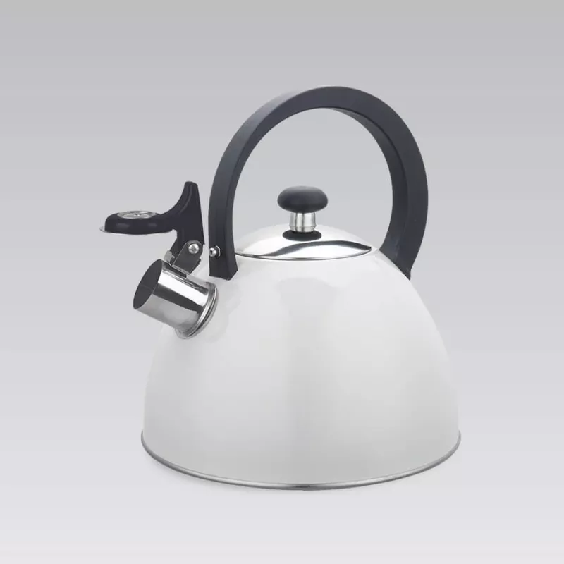 Maestro MR-1302-WG hervidor con silbato para fuego, 2,5 l, blanco