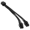 Cable adaptador de alimentación Kolink PGW-AC-KOL-050, de 6 pines PCIe a 2x 6 pines PCIe, 0,15 m, negro