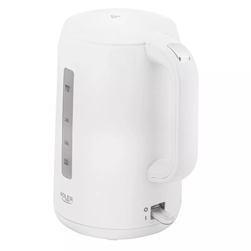 Adler Hervidor de agua | AD 1386 | Eléctrico | 1850 W | 2,2 L | Plástico | Base giratoria 360° | Blanco