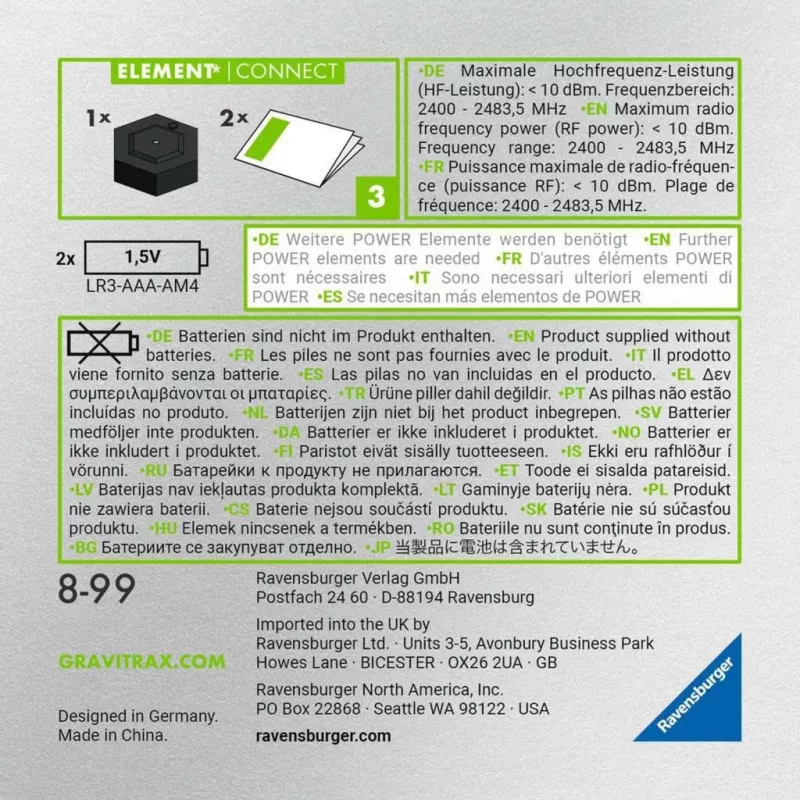 GraviTrax Power Elemento Connect, ferrocarril