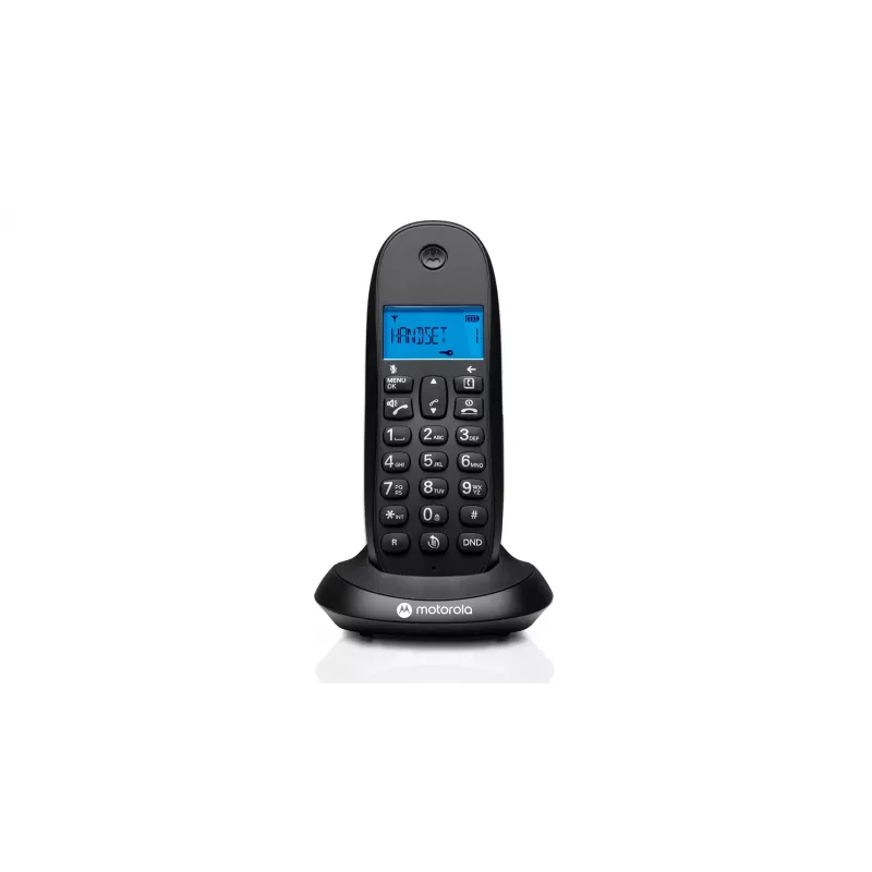 Motorola C1001CB+ teléfono inalámbrico DECT con bloqueo de llamadas, identificación de llamadas, manos libres, negro