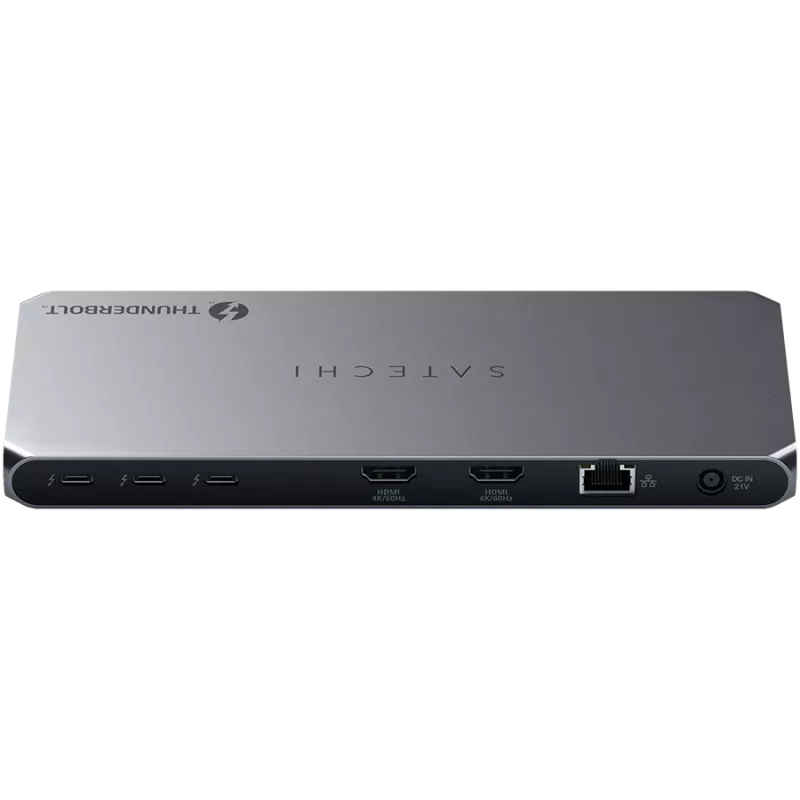 Satechi Thunderbolt 4 Dock ST-DT4MDM-EU — estación de acoplamiento Thunderbolt 4, 2× HDMI 2.0, 2× USB-A 3.2