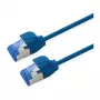 ROLINE Cable de parcheo Cat.6A (Clase EA) S/FTP (PiMF), LSOH, PoE, azul, 1 m