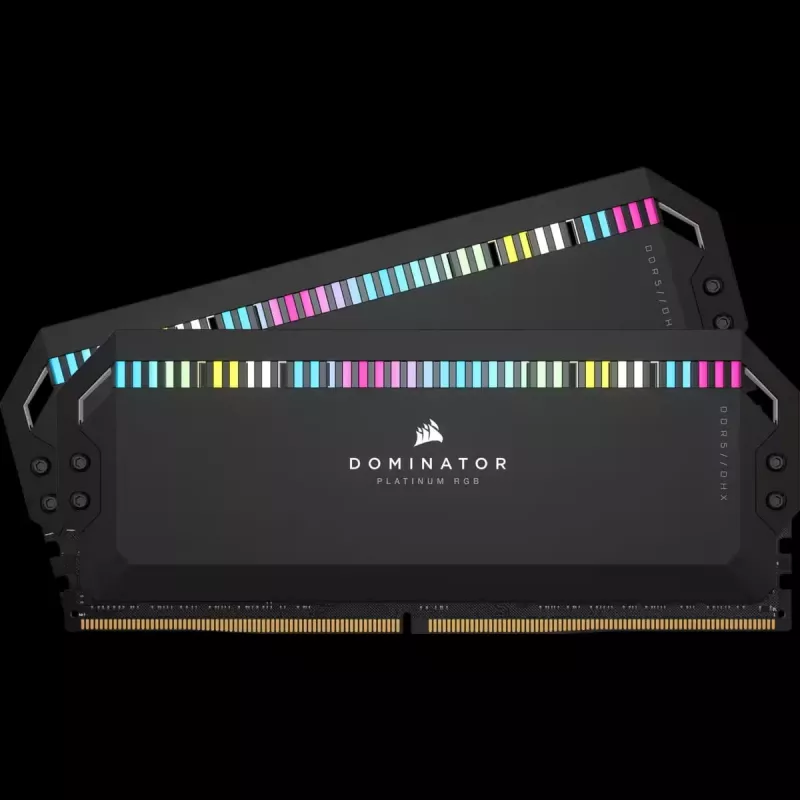 DIMM 32 GB DDR5-6400 (2x 16 GB) Dual-Kit, memoria RAM negra, CMT32GX5M2B6400C32, Dominator Platinum, INTEL XMP