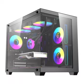 Caja de PC DarkFlash B275 PRO (negra) con 6 ventiladores preinstalados