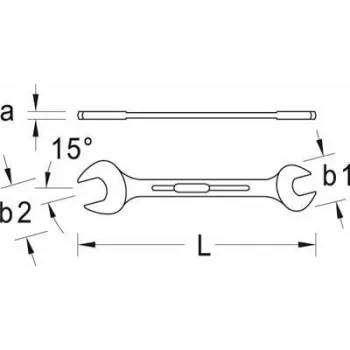 Llave de boca Gedore 6068390 peso 594 g, profundidad de embalaje 75 mm
