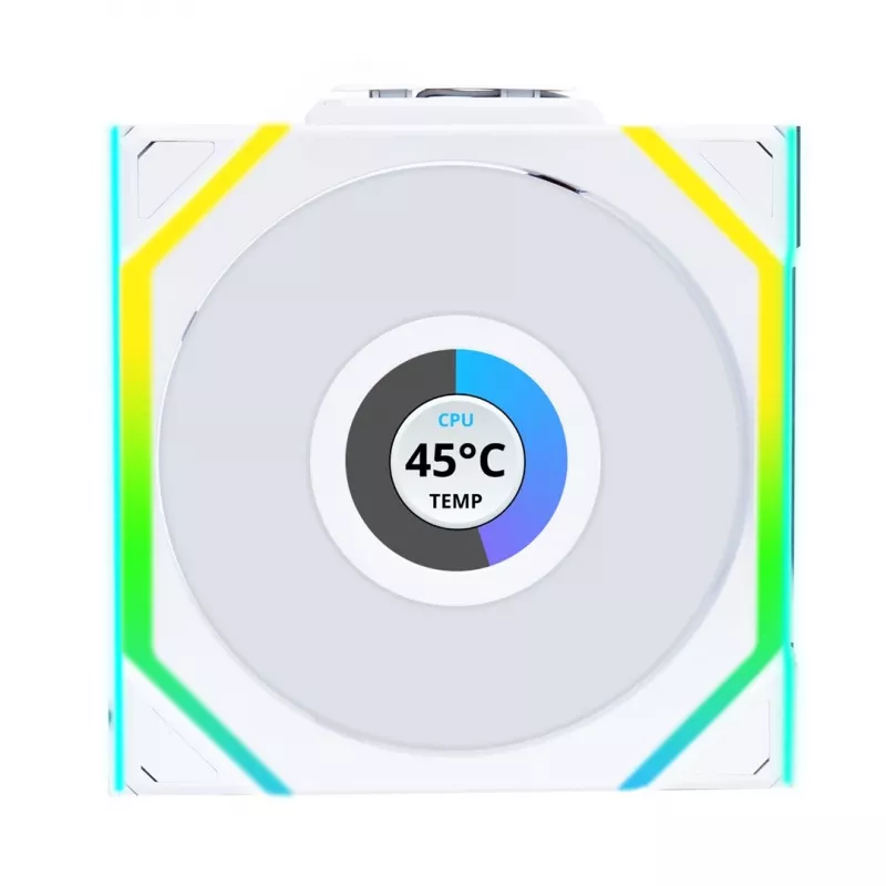 Ventilador Lian Li UNI FAN SL Wireless LCD 120 12 cm blanco 29.5 dB 50.08 cfm