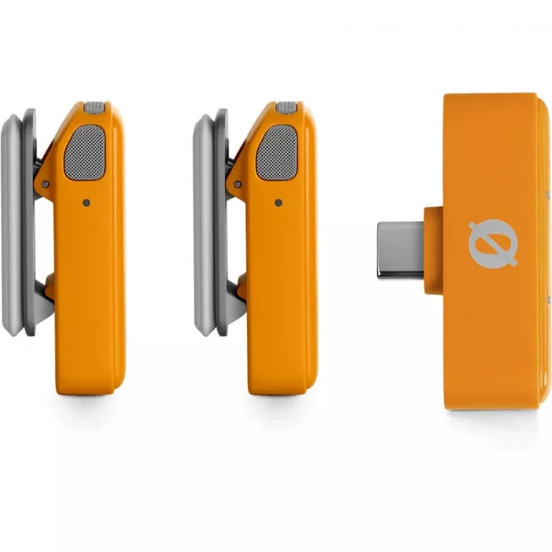 Micrófono inalámbrico Rode Wireless Micro (WIMICROCORA) – sistema lavalier compacto en naranja