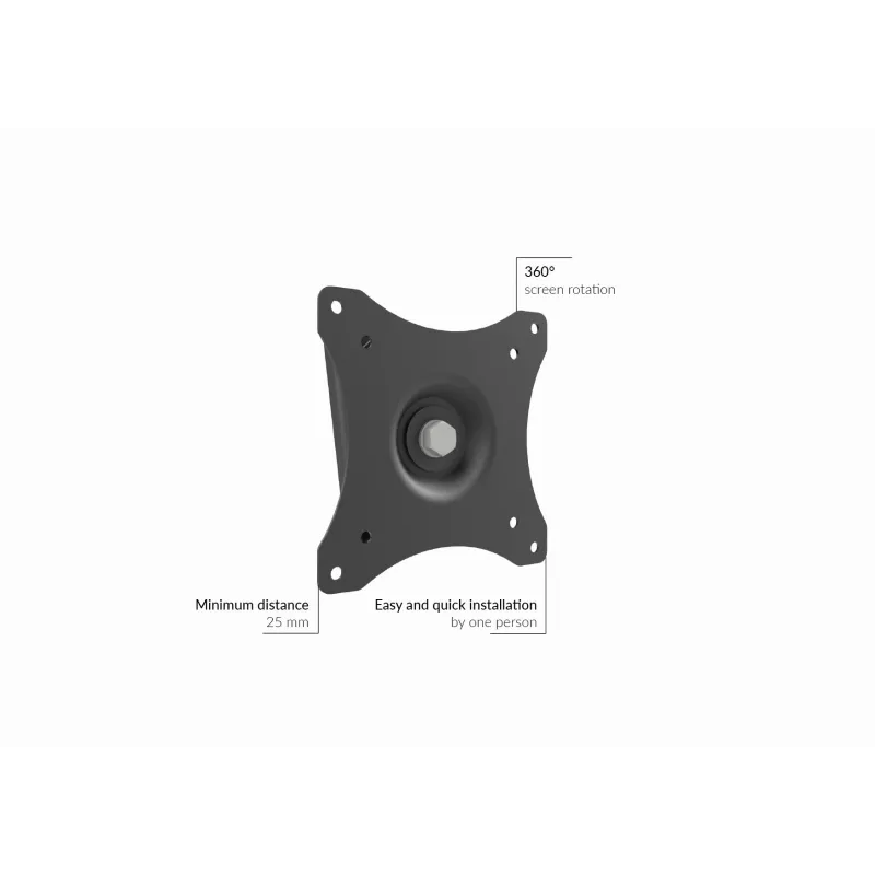 Soporte de TV Edbak GD03 73,7 cm 10 kg negro
