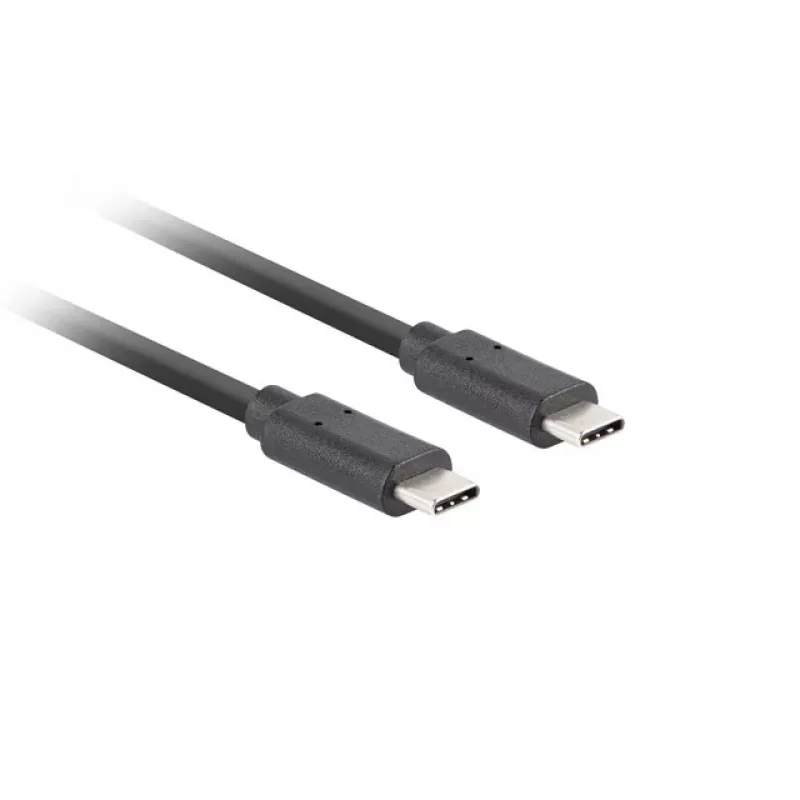 Cable USB-C a C LANBERG CA-CMCM-32CU-0018-BK USB 3.2 Gen 2, 1,8 m, negro, 100 W PD, vídeo 4K