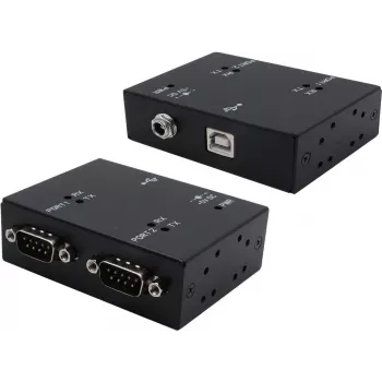 Cable adaptador serie Exsys USB 2.0 a 2 puertos RS-232 EX-13072HM carcasa metálica