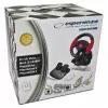 Volante ESPERANZA EG103 mando gaming — PC/PS2/PS3, 13 botones, vibración, sensor de aceleración, negro/rojo