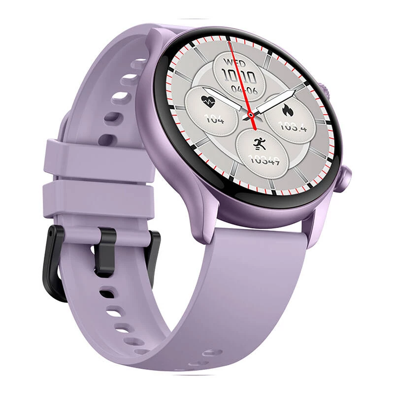 Smartwatch Zeblaze Btalk 3 Plus – 1,39 inch (3,53 cm) IPS 360×360 px, pantalla táctil, correa de silicona, lila