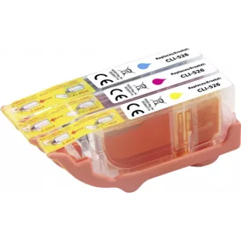 Renkforce pack combinado de tinta sustituye a Canon CLI-526 CMY (4541B009) compatible cian, magenta, amarillo RF-5688328 (RF-5688328)