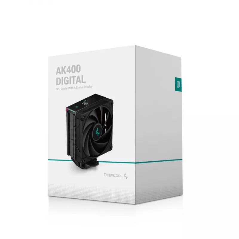 Disipador de aire para procesador DeepCool AK400 DIGITAL 12 cm Negro 1 unidad