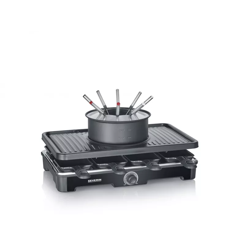 Parrilla raclette Severin RG 2347 8 personas 1400 W negra
