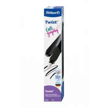 Pluma estilográfica Pelikan Twist Calligraphy negra