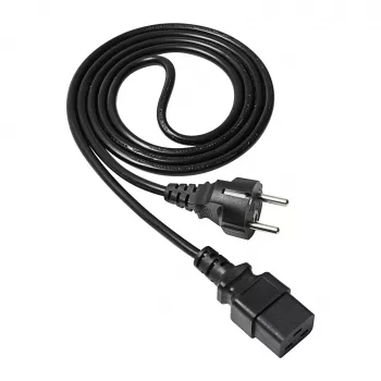 Cable de alimentación para servidor Akyga CEE 7/7 a IEC C19, 250 V, 1,8 m (AK-UP-01)